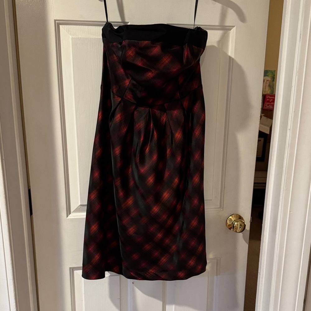 The Limited Strapless Black and Red Dress